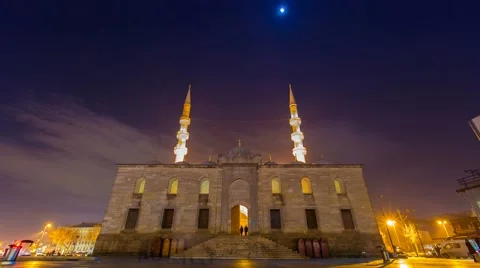 New Mosque Time Lapse, Tilt Shift Right 4K Stockbeeldmateriaal 49510863