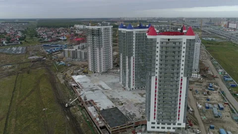New multi storey buildings Video stock 93582288
