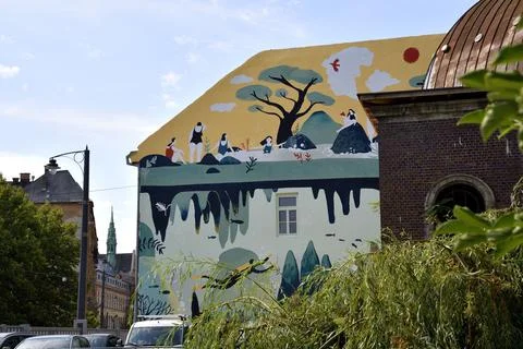 New mural by Szines Varos in Budapest, Hungary - 29 Jul 2022 Stock Photos