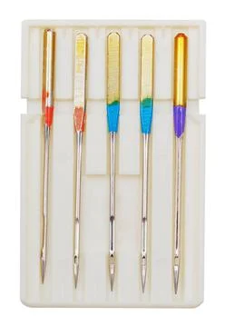 New needles from sewing machine in a box new needles from sewing machine i... Stock Photos