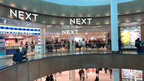 The new NEXT store inside of Meadowhall shopping centre Stock Footage 305002896