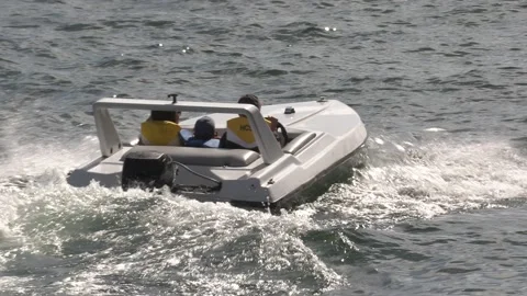 New normal after COVID with crowds of tourists and people in city and boats Video stock 158899370