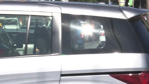New normal after COVID as heavy city traffic gridlock resumes in the streets 库存影片 157162941