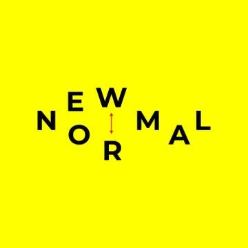New normal campaign in typography design Stock Illustration