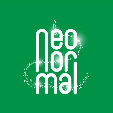 New normal campaign in typography design Stock Illustration