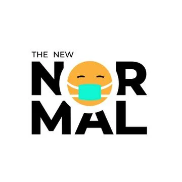 New normal campaign in typography design Stock Illustration