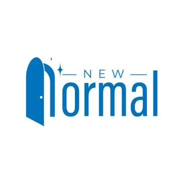 New normal campaign in typography design Stock Illustration
