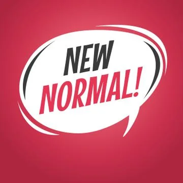 New normal cartoon speech bubble. Stock Illustration