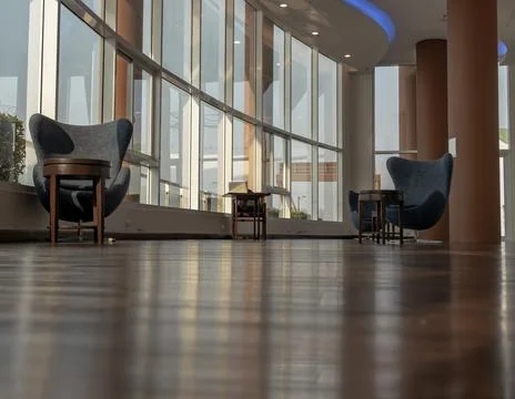 The new normal for common area in condominium. Stock Photos