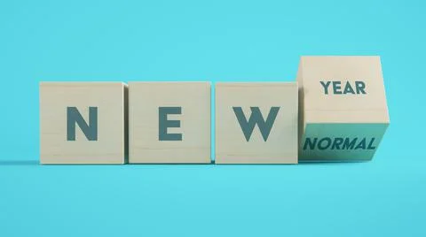 New normal cubes 3d rendering Stock Illustration