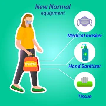 New normal equipment Stock Illustration