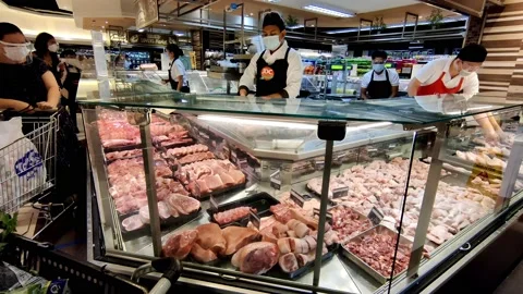 New Normal Grocery Essential Workers, Manila Philippines 動画素材 145841845