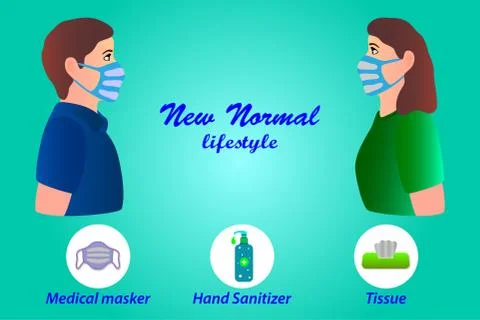 New normal lifestyle Stock Illustration