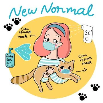 New normal pet lovers Stock Illustration