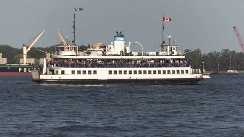 New normal post COVID with crowds of tourists and people in Toronto city Video stock 158903122