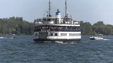 New normal post COVID with crowds of tourists and people in Toronto city Video stock 158955531