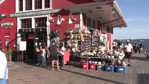 New normal post COVID with crowds of tourists and people in Toronto city 库存影片 159113069