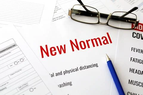 New Normal Rules Due to Coronavirus Epidemic Stock Photos
