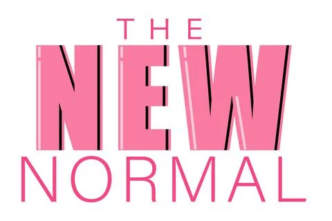 The New Normal text design on white background Stock Illustration