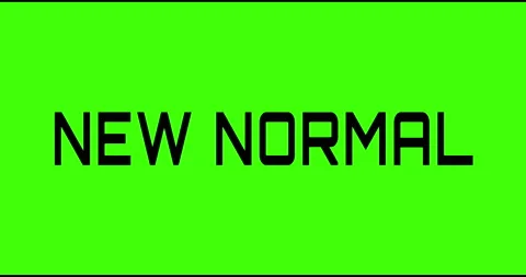 New normal text green screen, masked glitched effect. Stock Footage 132623124