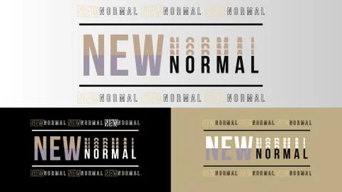 New normal text word design vector after covid 19 pandemic. New healthy lifes Stock Illustration