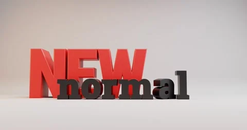 New normal typography titles. 3D animation. motion graphics. Stock Footage 130981733