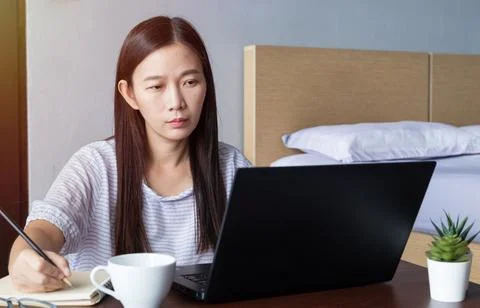 New normal, work from home, study online, homeschooling, distance education Stock Photos