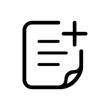 New note icon. Taking note icon thin line for web and mobile, Flat design Stock Illustration