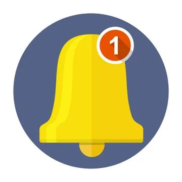 New Notification  Bell Vector Icon Illustrazione stock