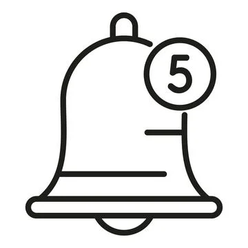 New notification icon outline vector. Social media Stock Illustration