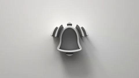 New Notification Icon. Ringing bell. Service call. Christmas decor. 스톡 동영상 125318681