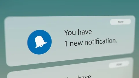 New Notification on Smart Phone Screen Stock-Footage 114284627