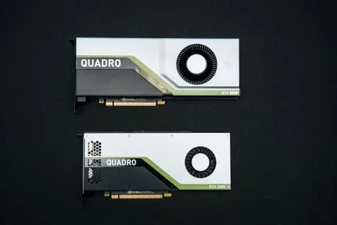 New Nvidia Quadro RTX 5000 and RTX 4000 cards Stock Photos