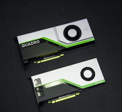 New Nvidia Quadro RTX 5000 and RTX 4000 cards Stock Photos