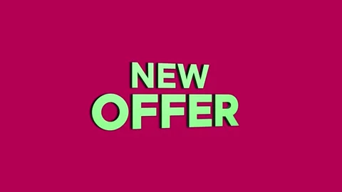 New offer 3D text looped animation word on super discount offer Video stock 313665014