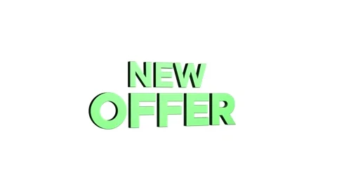 New offer 3D text looped animation word on super discount offer Stock Footage 313665015