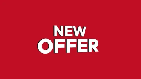 New offer 3D text looped animation word on super discount offer Stock Footage 313665025