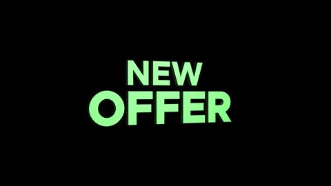New offer 3D text looped animation word on super discount offer Stock Footage 313665273