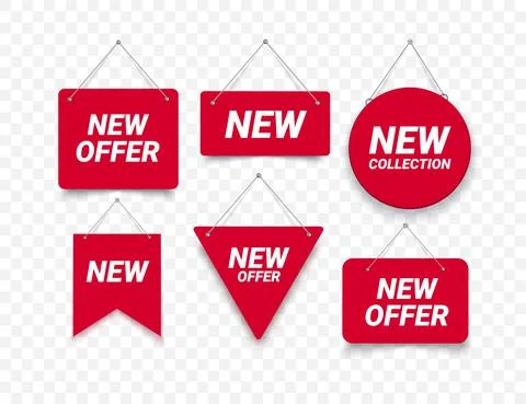 New offer labels Stock Illustration