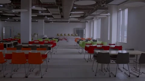 New Office Interior Cafeteria and Canteen India Stock Footage 292373969