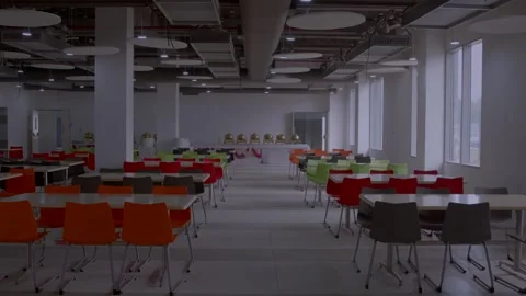 New Office Interior Cafeteria India Video stock 292374506
