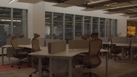 New office interior modern designing furniture Video stock 276398250