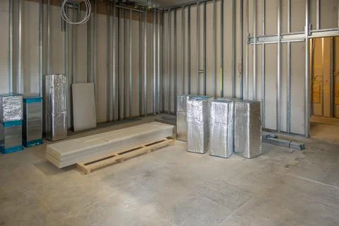 New operating wing is being built in a hospital Stock Photos