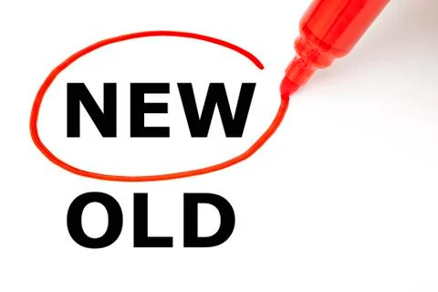 New or old Foto stock