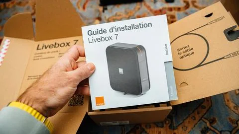 New Orange Livebox 7 modem 写真素材