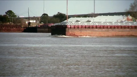 New Orleans-Barge26B Stock Footage 1007972