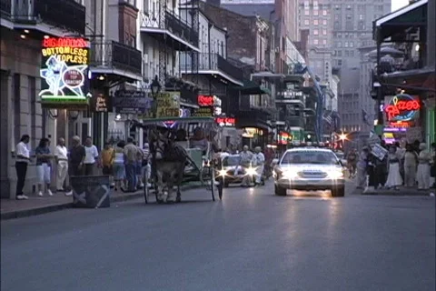 New Orleans Bourbon Street Stock Footage