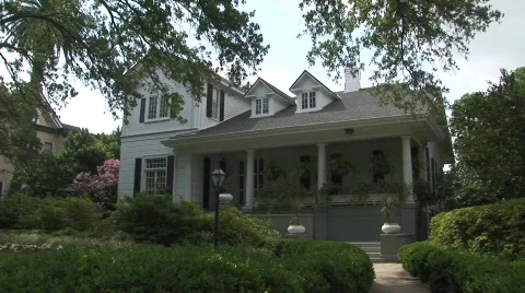 New Orleans buildings, houses, mansions Stock Footage 593112