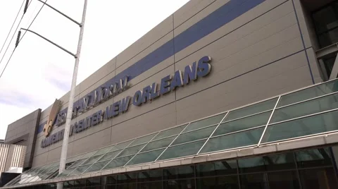 New Orleans Convention Center in downtown Stock Footage 63203953