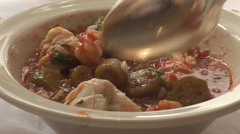 New Orleans gumbo Stock Footage